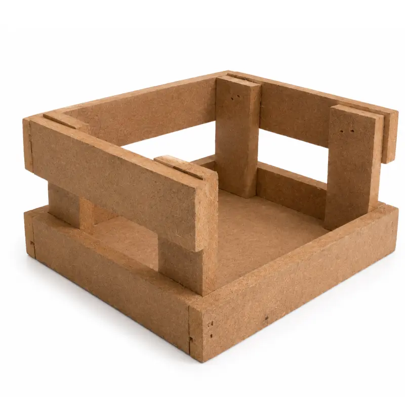 Caja corral madera pequeña oscura