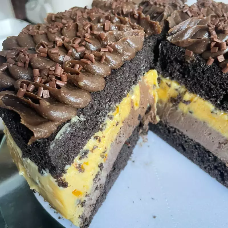 TORTA DE MARACUJÁ COM CHOCOLATE