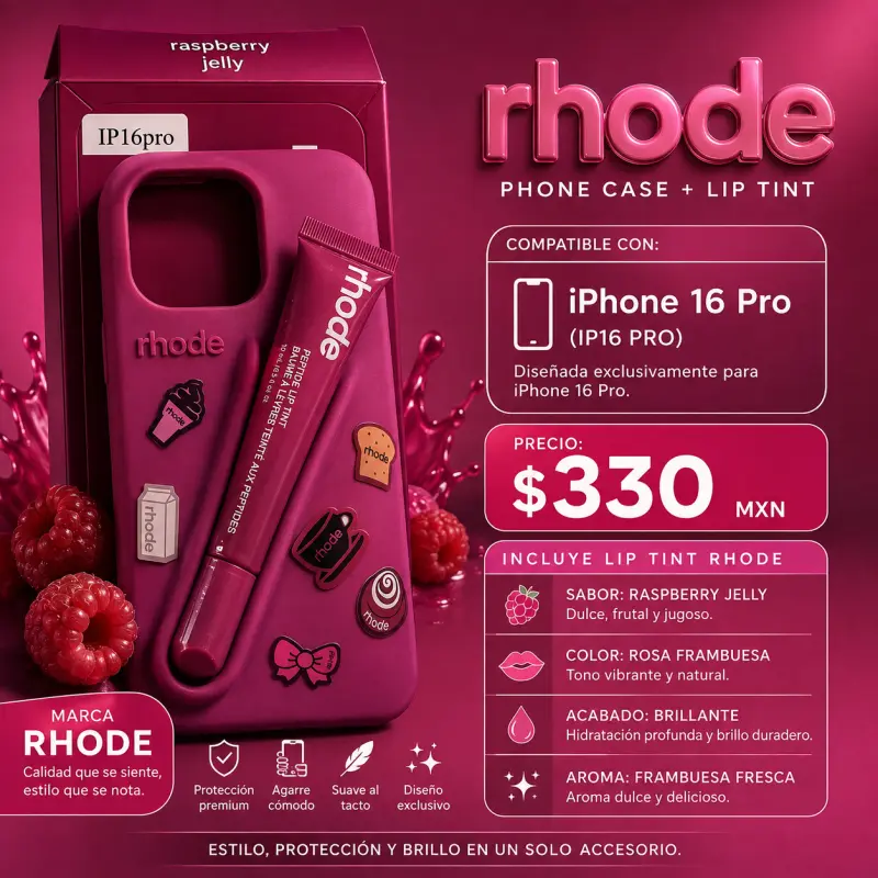 Rhode- IPhone 16 Pro📱💄Raspberry