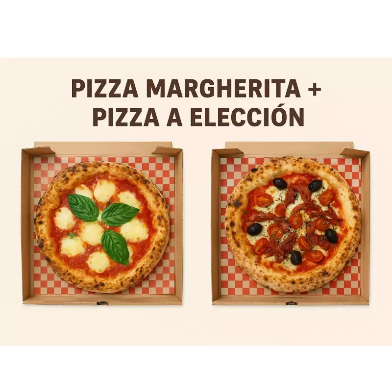 PIZZA MARGHERITA + PIZZA A ELECCIÓN