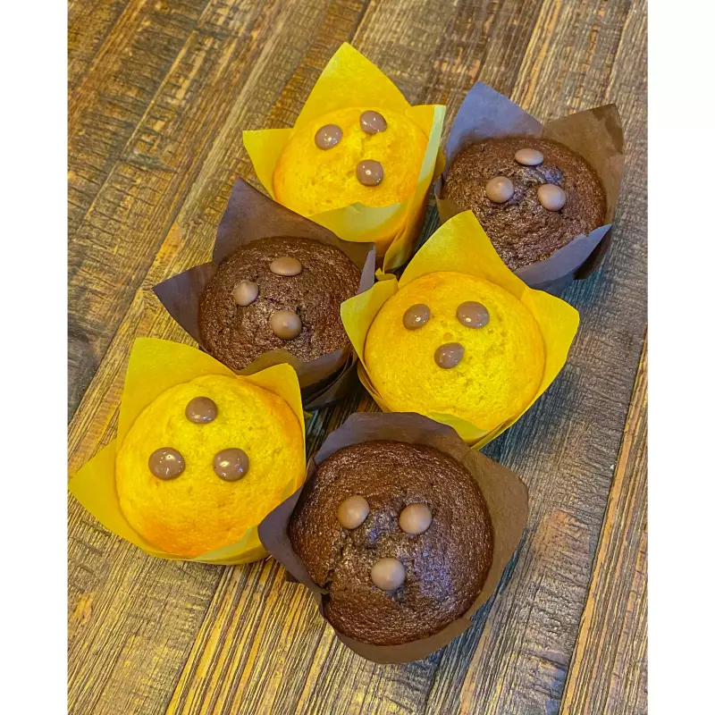 Cupcakes cenoura e chocolate