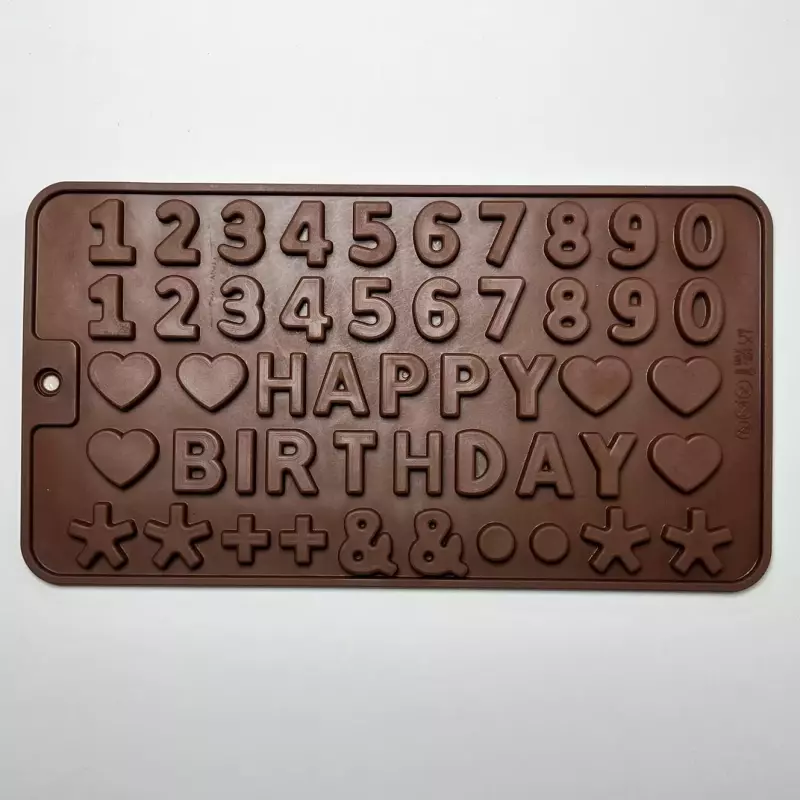 Molde de silicón de letras variado