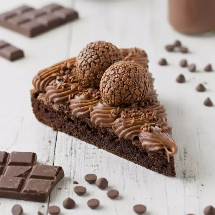 Pizza Brownie Brigadeiro ao Leite