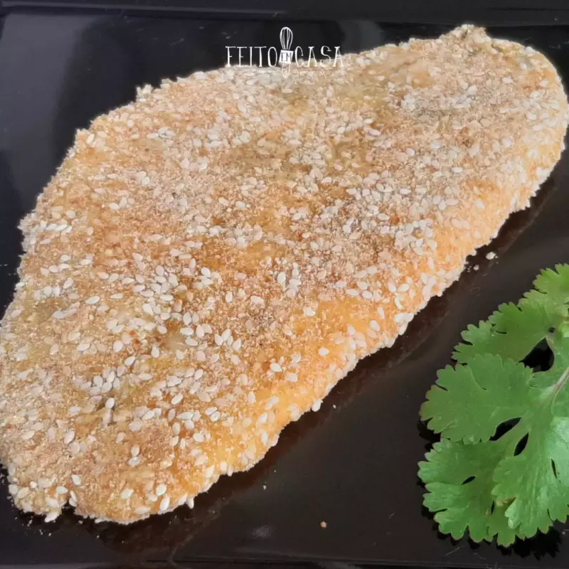 Filé de linguado assado c/gergelim