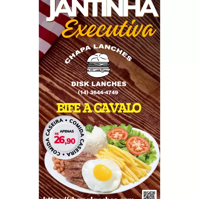 PRATO EXECUTIVO DE BIFEE A CAVALO