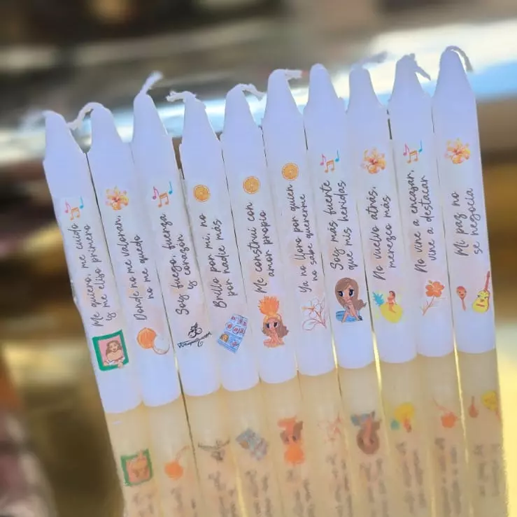 Velas 12cm pte x10 tropicoqueta