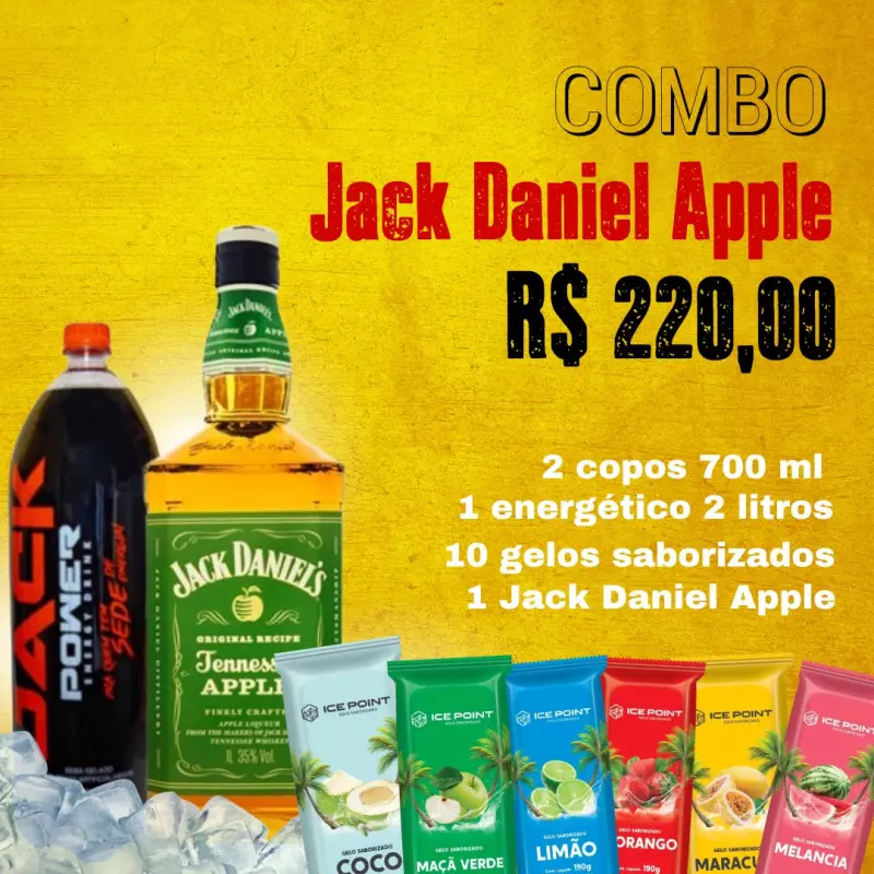 Combo - Whisky Jack Daniels Apple 1L