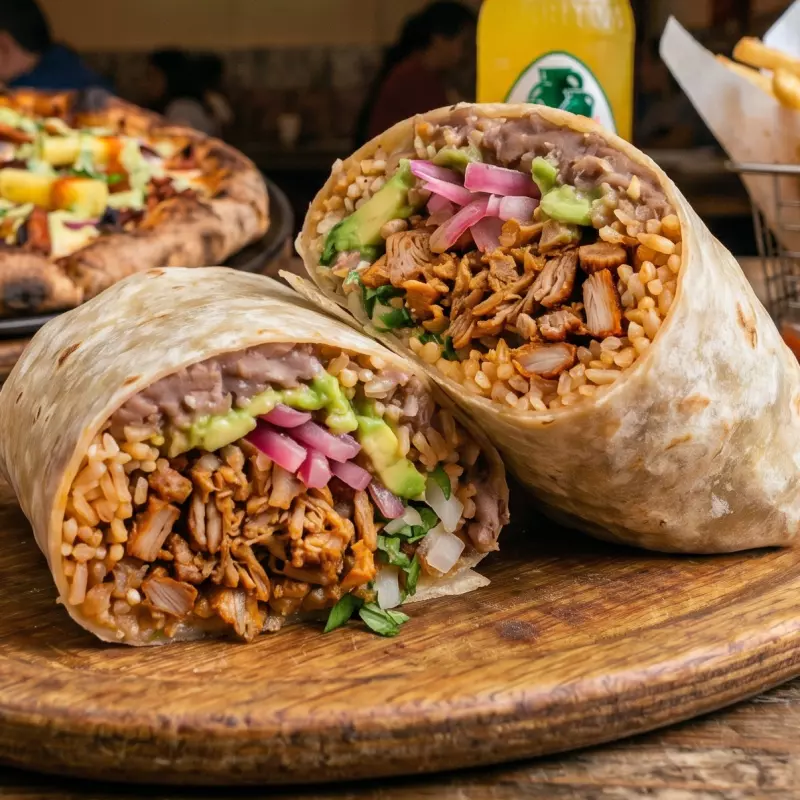 Burrito de Cochinita Pibil con papas