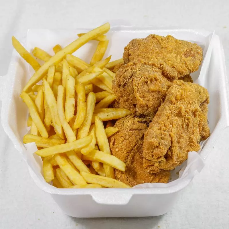 ASINHA COM BATATAS FRITAS