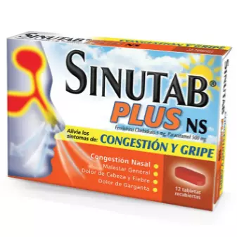 SINUTAB PLUS NS 12 TABLETAS