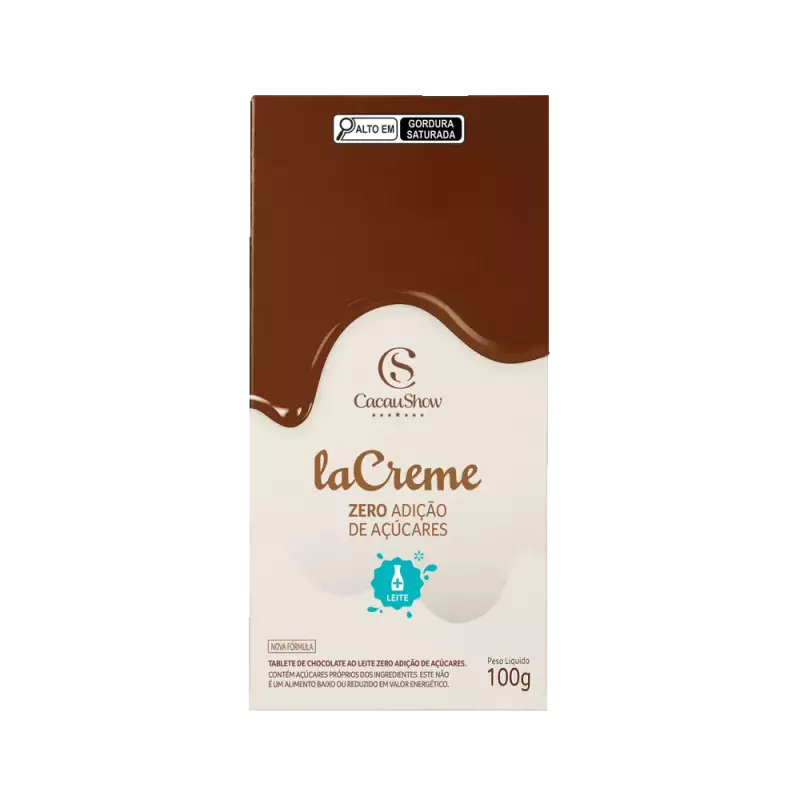 Tablete laCreme Zero Açúcar 100g