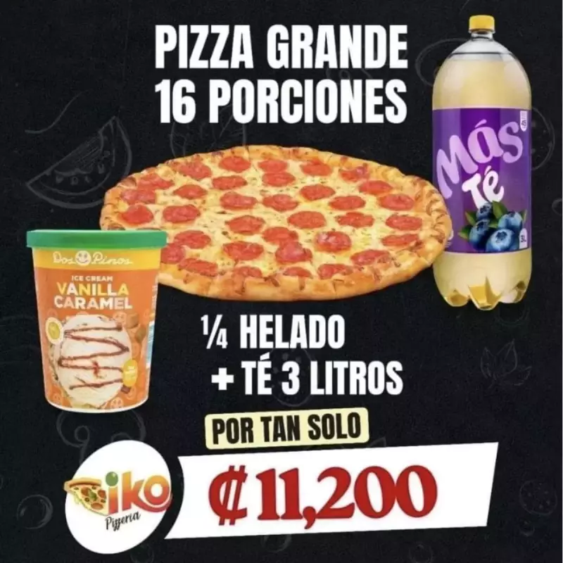 Combo con helado 11,200