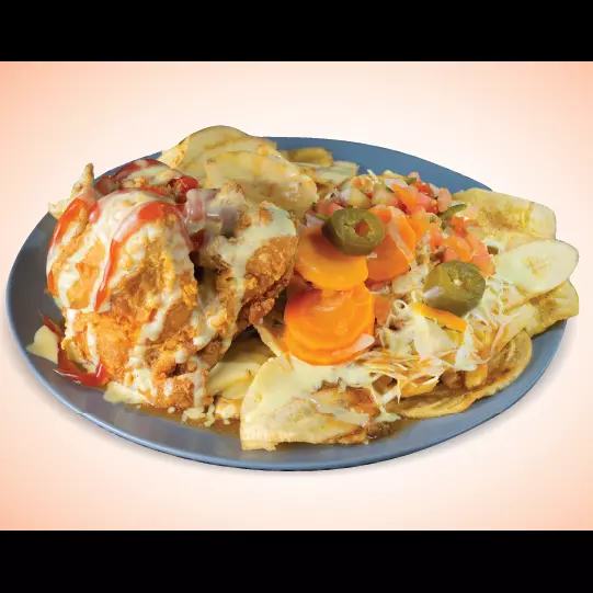 Pollo con tajadas