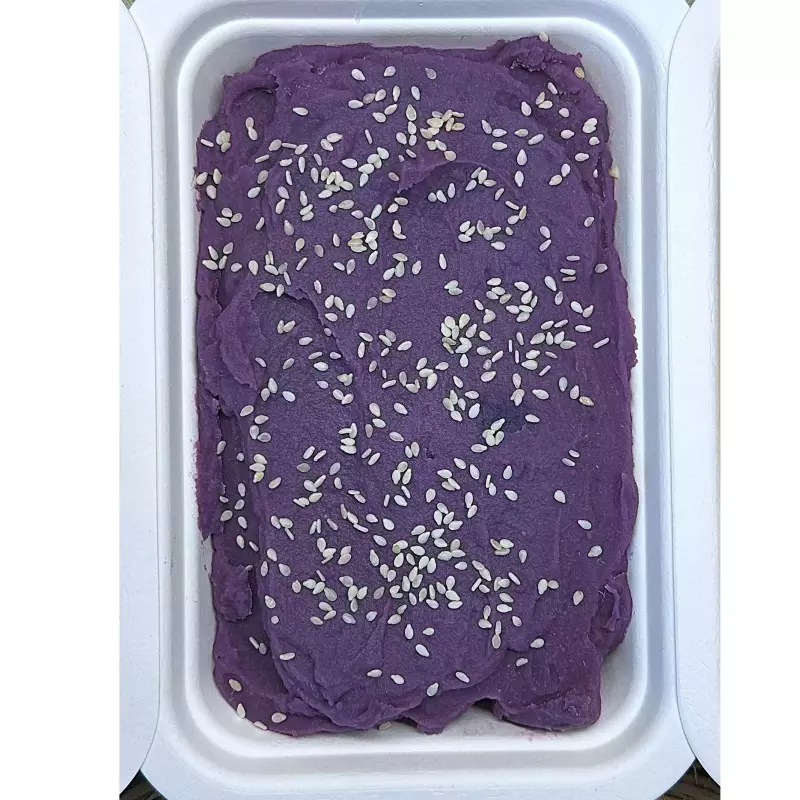 Purê de batata doce roxa