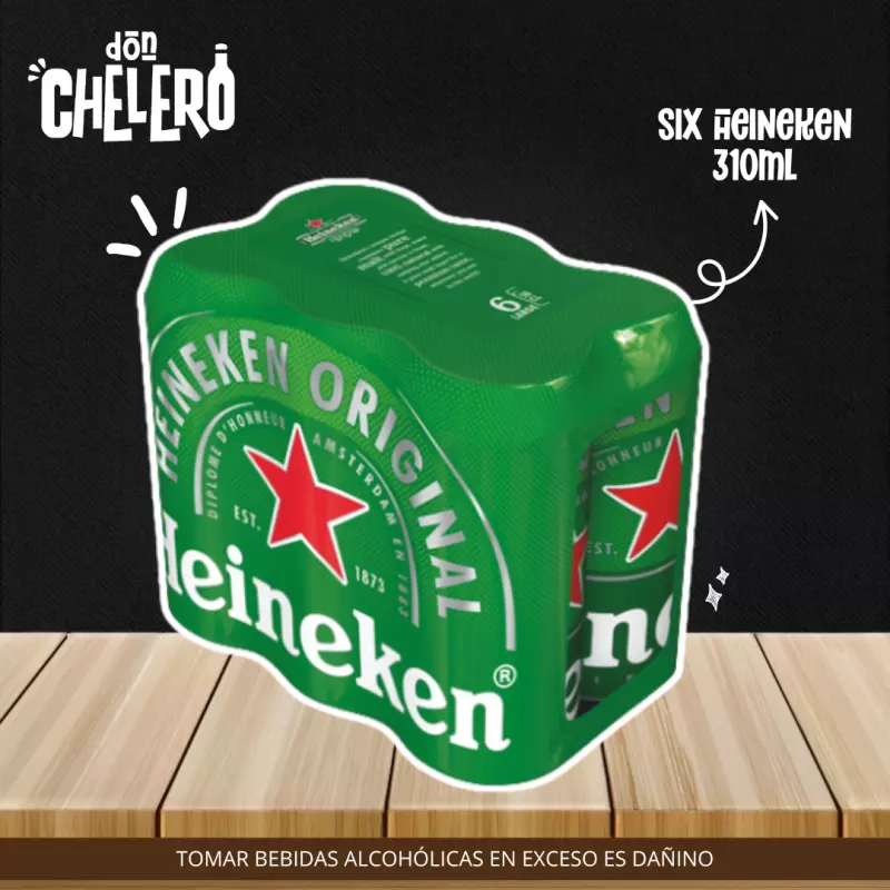 SIX HEINEKEN LATA X 310 ML