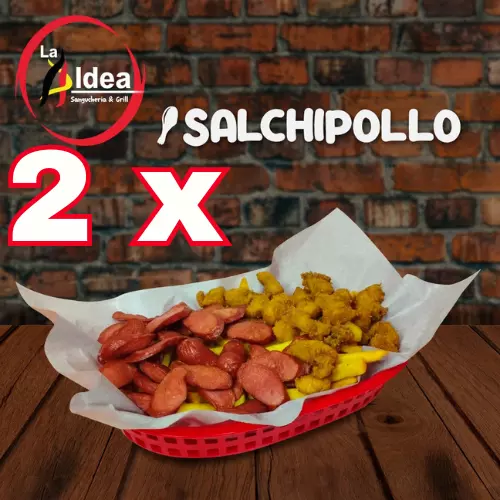 OFERTON 2 SALCHIPOLLOS + PEPSI 750ML
