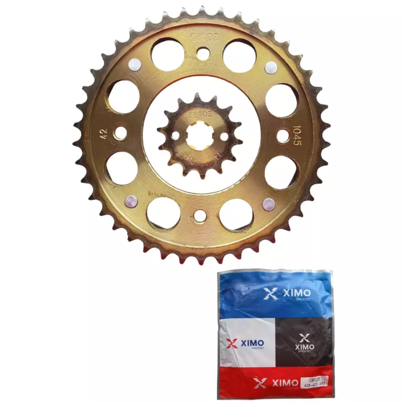 SET SPROCKET CBF 125 42T 14T XIMO