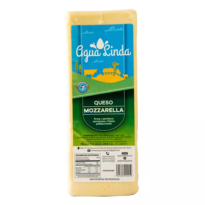 Queso Mozzarella Agua Linda