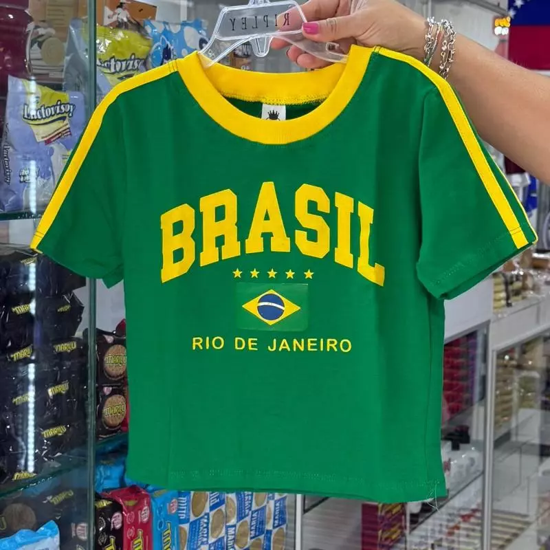 Croptop Brasil verde