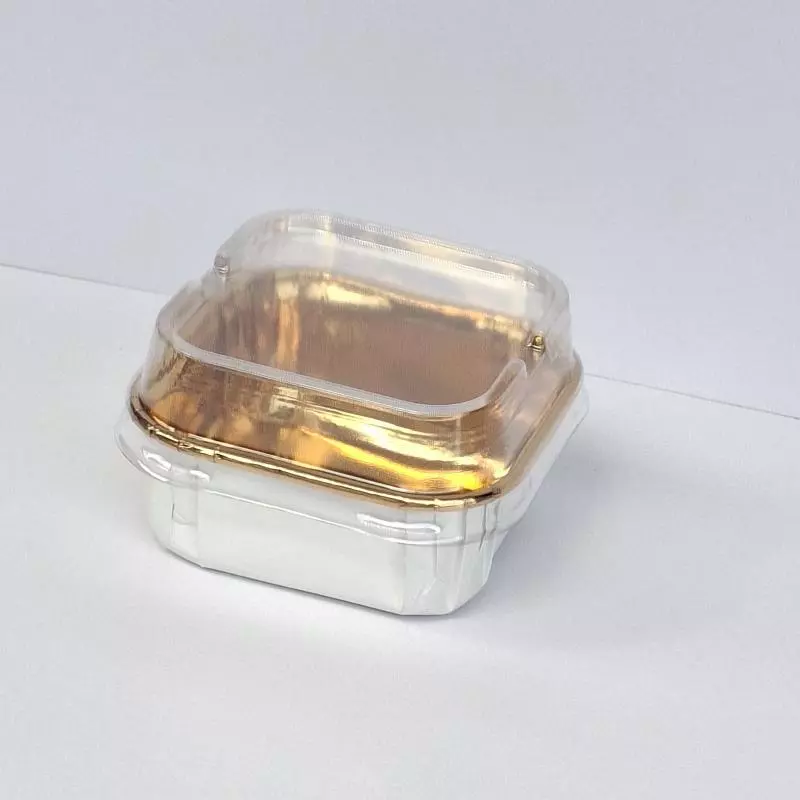 Contenedor papel cuadrado blanco