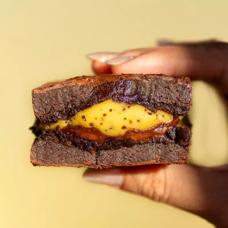 Brownie Maracujá com Nutella