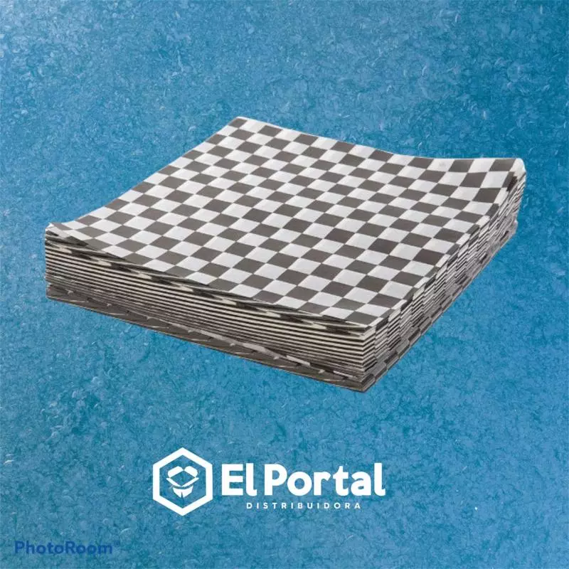 Papel Anti Grasa Cuadrado Ajedrez