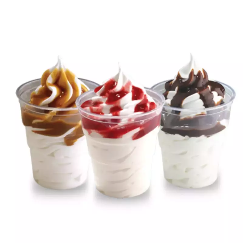 HELADOS SOFT EN VASO CON SALSA