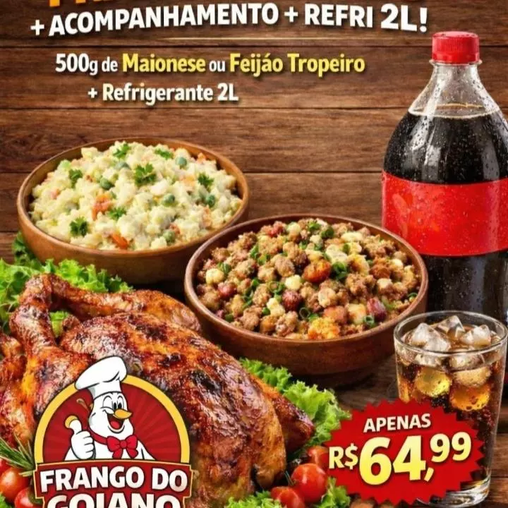 Frango + refrigerante + acompanhamen
