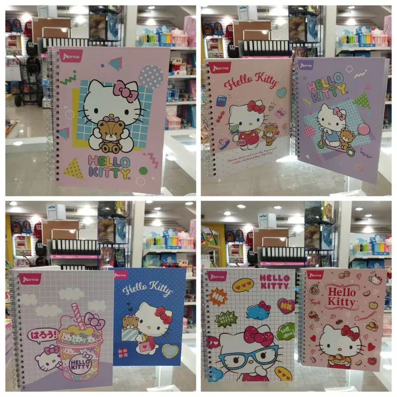 libreta de 6 materias hello kitty