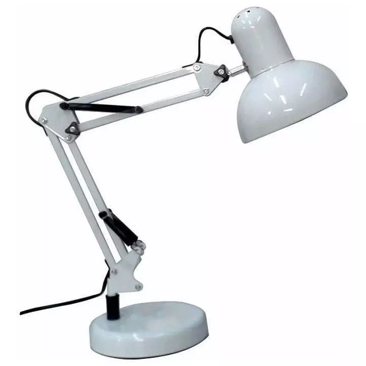 Luminária Articulada Branca C/Base