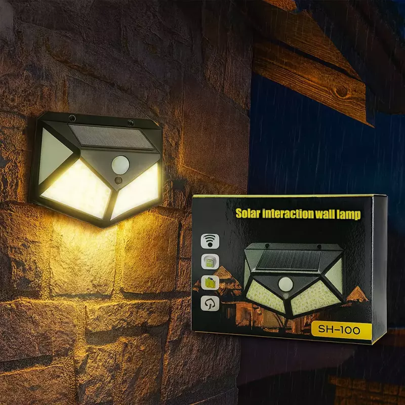 LÁMPARA SOLAR 180 LEDS CON SENSOR