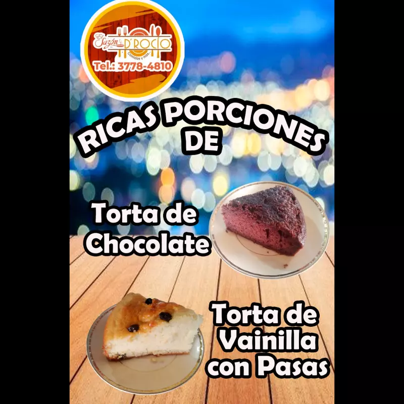 PORCION DE TORTA SABOR A CHOCOLATE