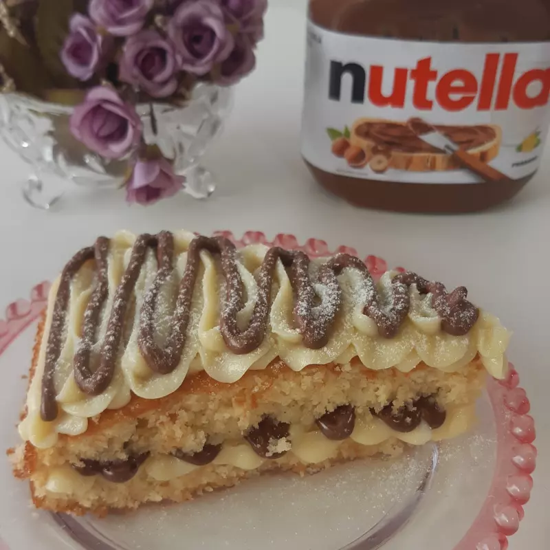 Fatia de torta de Ninho com Nutella