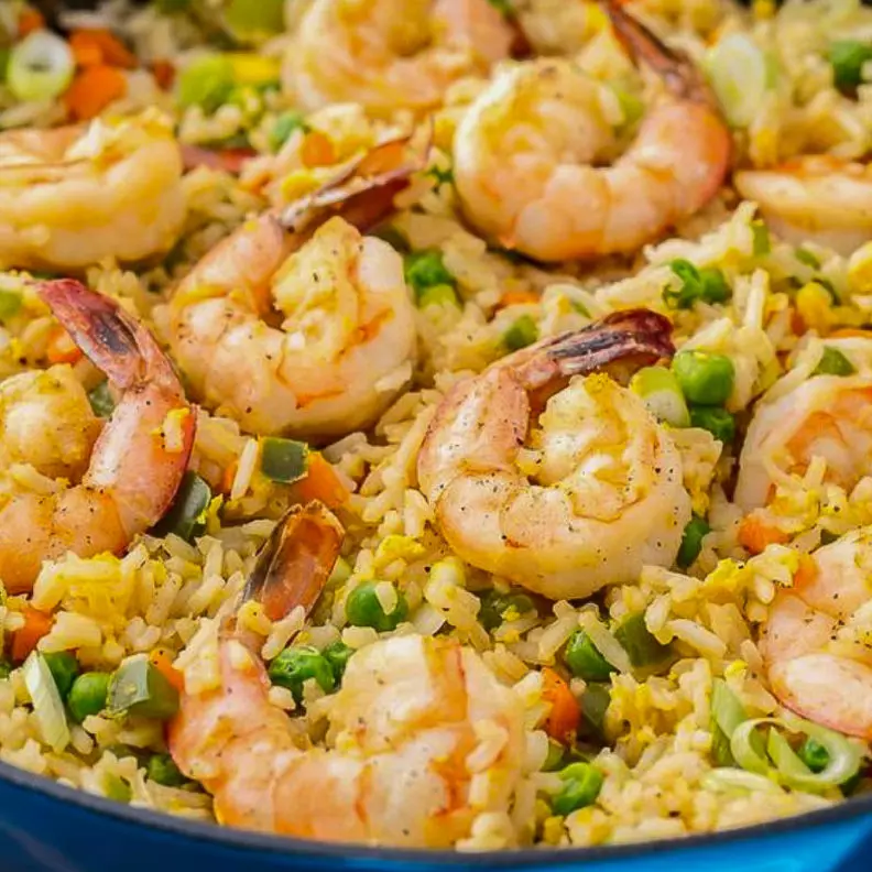 Chofan con camarones