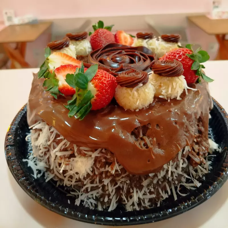 Bolo vulcao chocolate