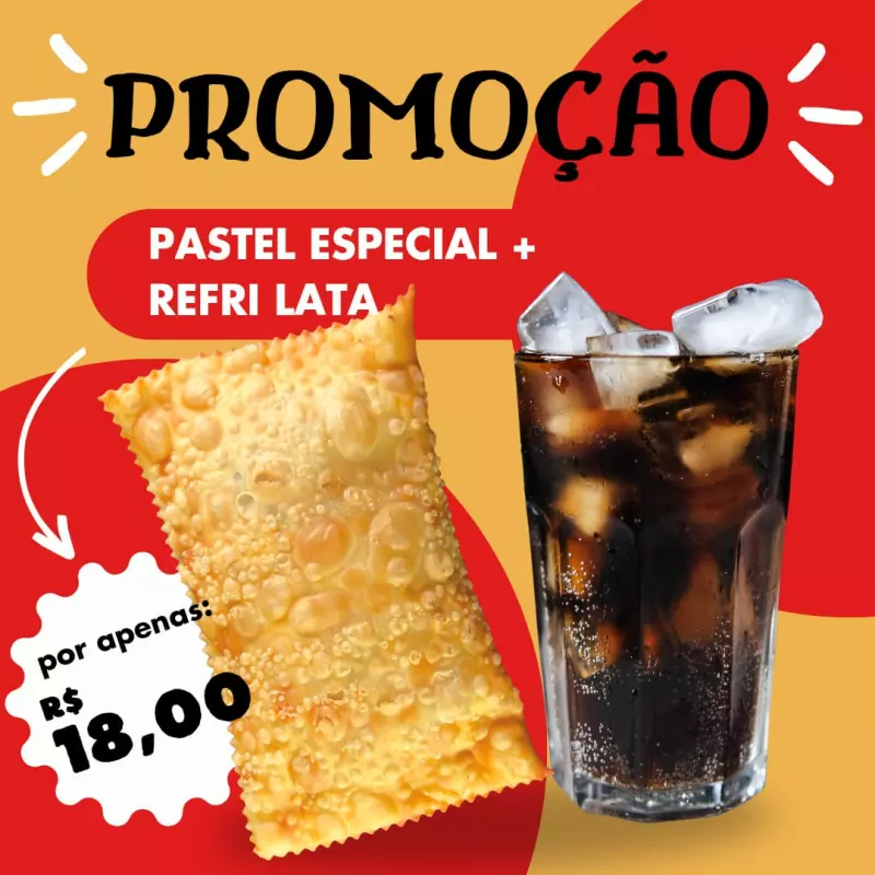 Pastel + Coca cola  lata