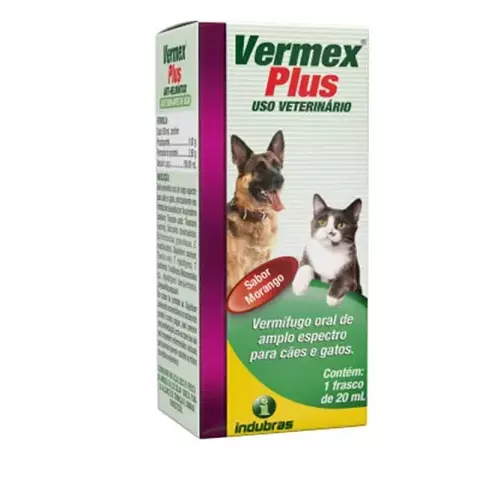 Vermex Plus 20ml Cães e Gatos