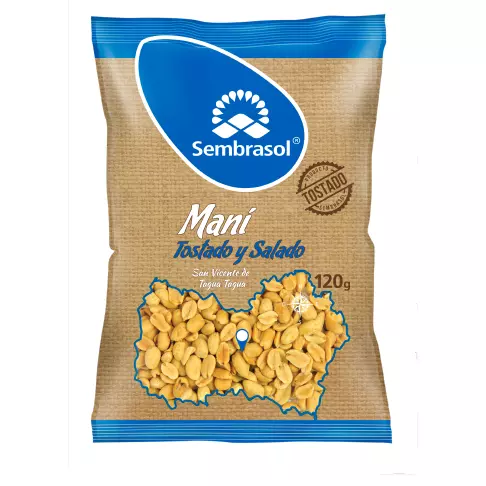 Maní tostado y salado Sembrasol 120g