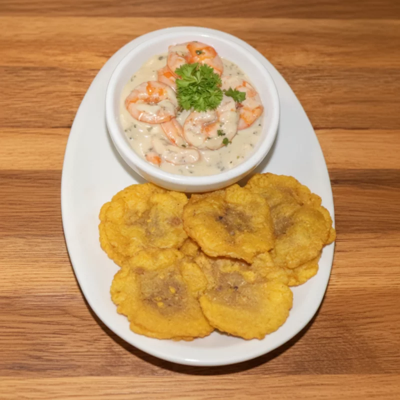 Camarones en Salsa Blanca