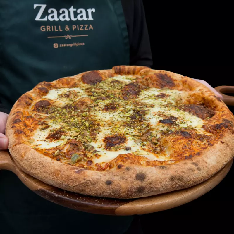 Pizza de Zaatar com Pistache