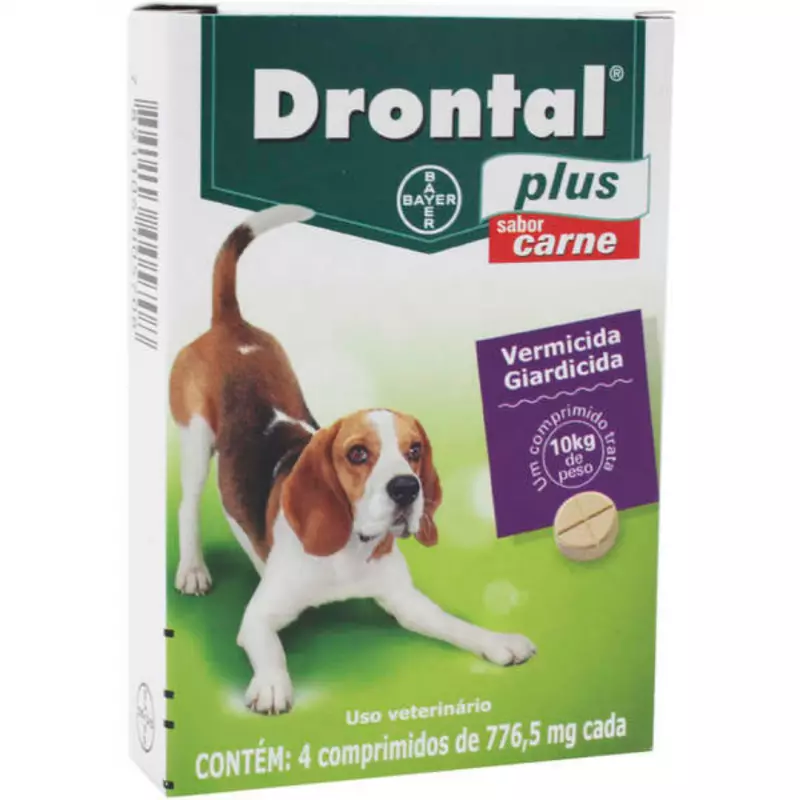 Vermífugo Drontal Plus 4 comprimidos