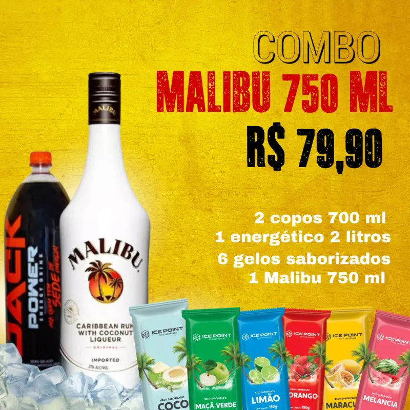 Combo - Gin Malibu 750 ml