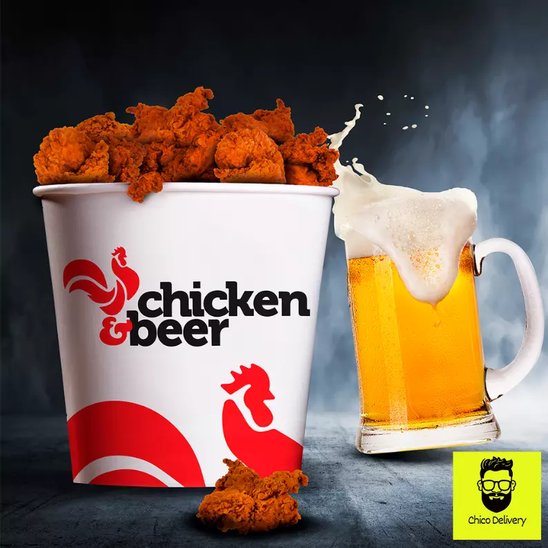 Balde de frango frito 1,5 kg