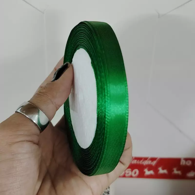 Cinta de Raso Verde Oscuro