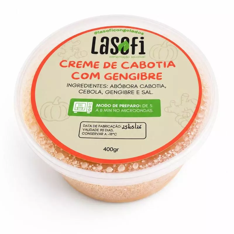 Creme de cabotia com gengibre