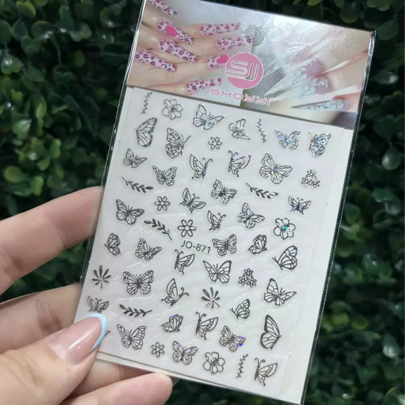 Cartela Adesivo Borboletas N•871