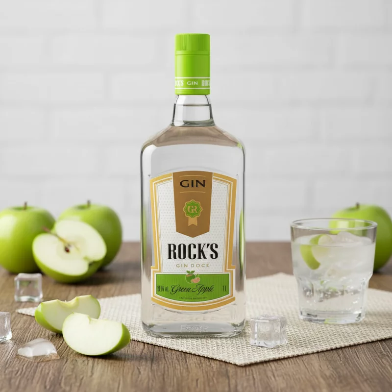 Gin Rocks Doce Green Apple 1L