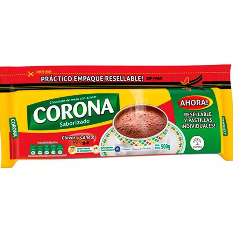 CHOCOLATE CORONA 450GR CLAVO CANELA