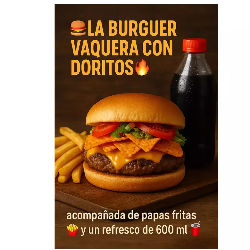 🍔 Combo Hamburguesa Vaquera
