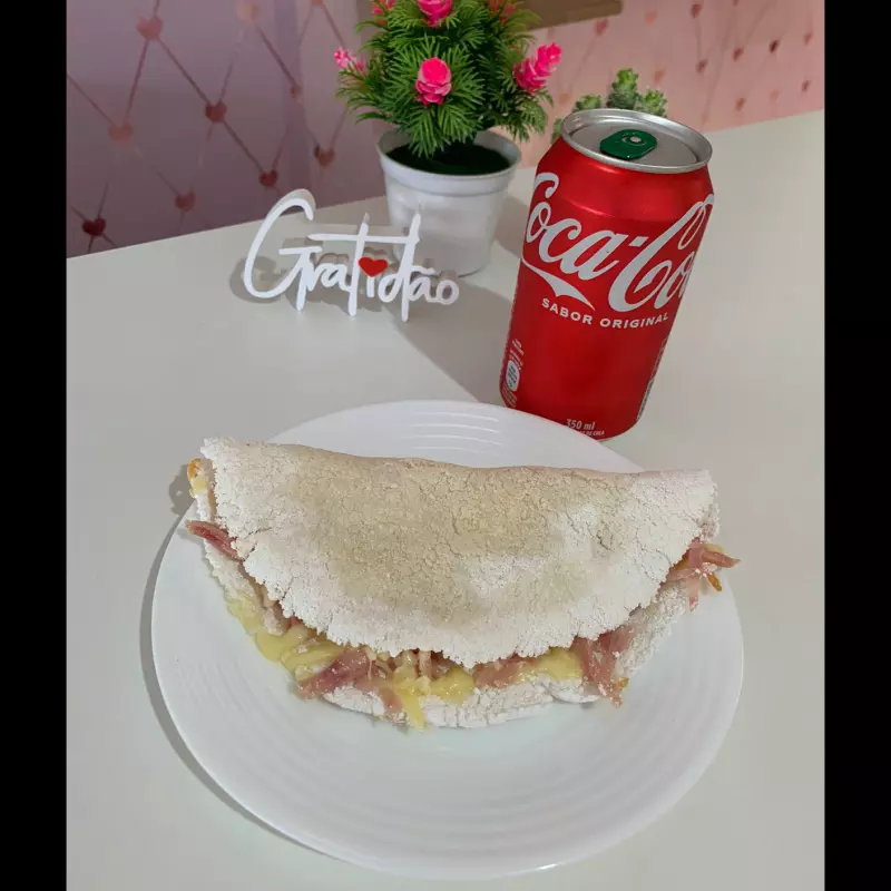 Tapioca recheiada+coca 350 ml
